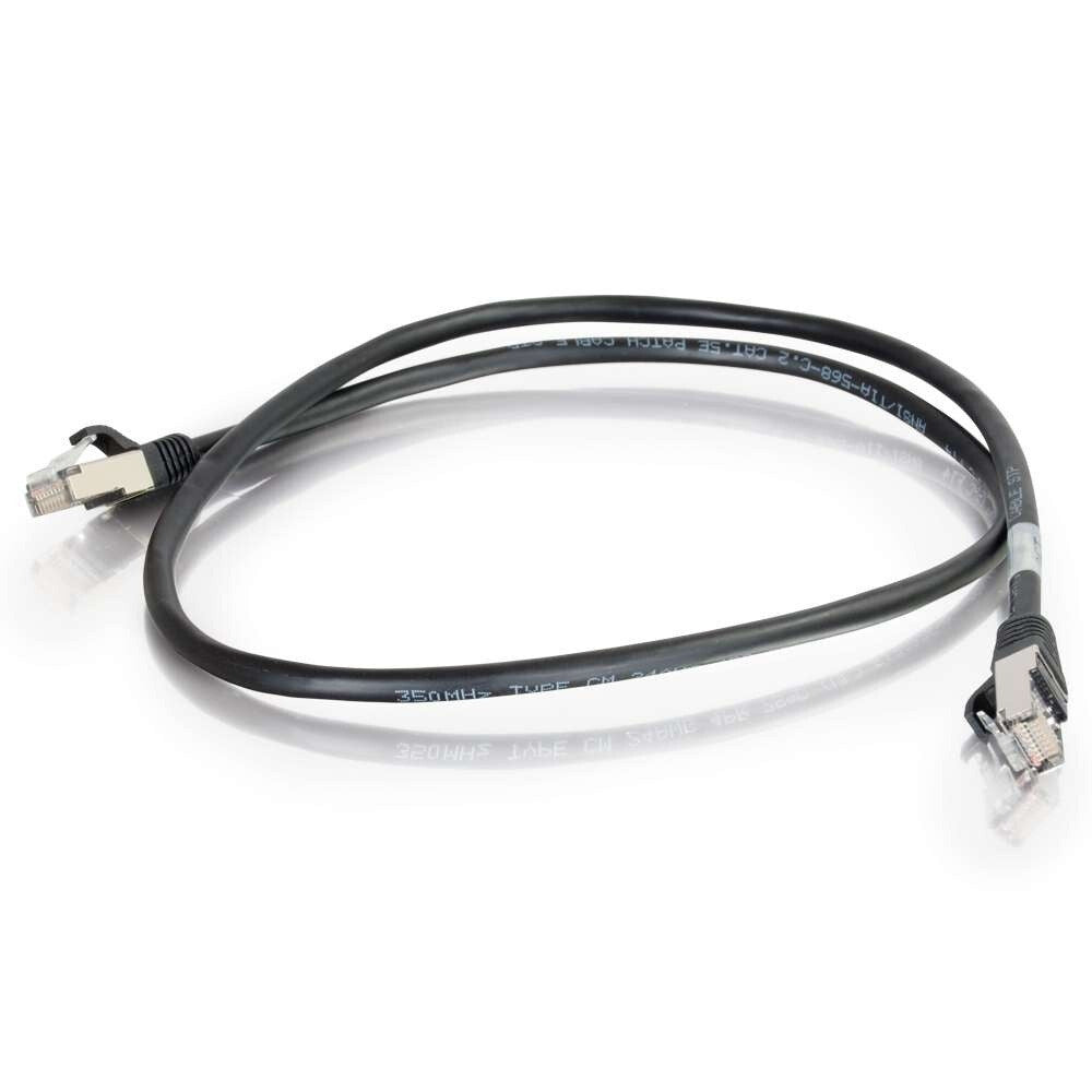 C2G 10ft (3m) Cat5e Snagless Shielded STP Ethernet Network Patch Cable - Black