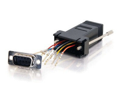 C2G RJ45/DB9M Black