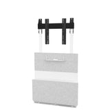 Chief Tempo Floor Support Mount and Frame, White Powdercoat with Silver Gray Felt