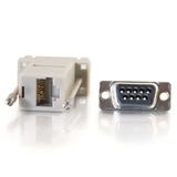 C2G RJ45 to DB9 Male Serial RS232 Modular Adapter - Gray