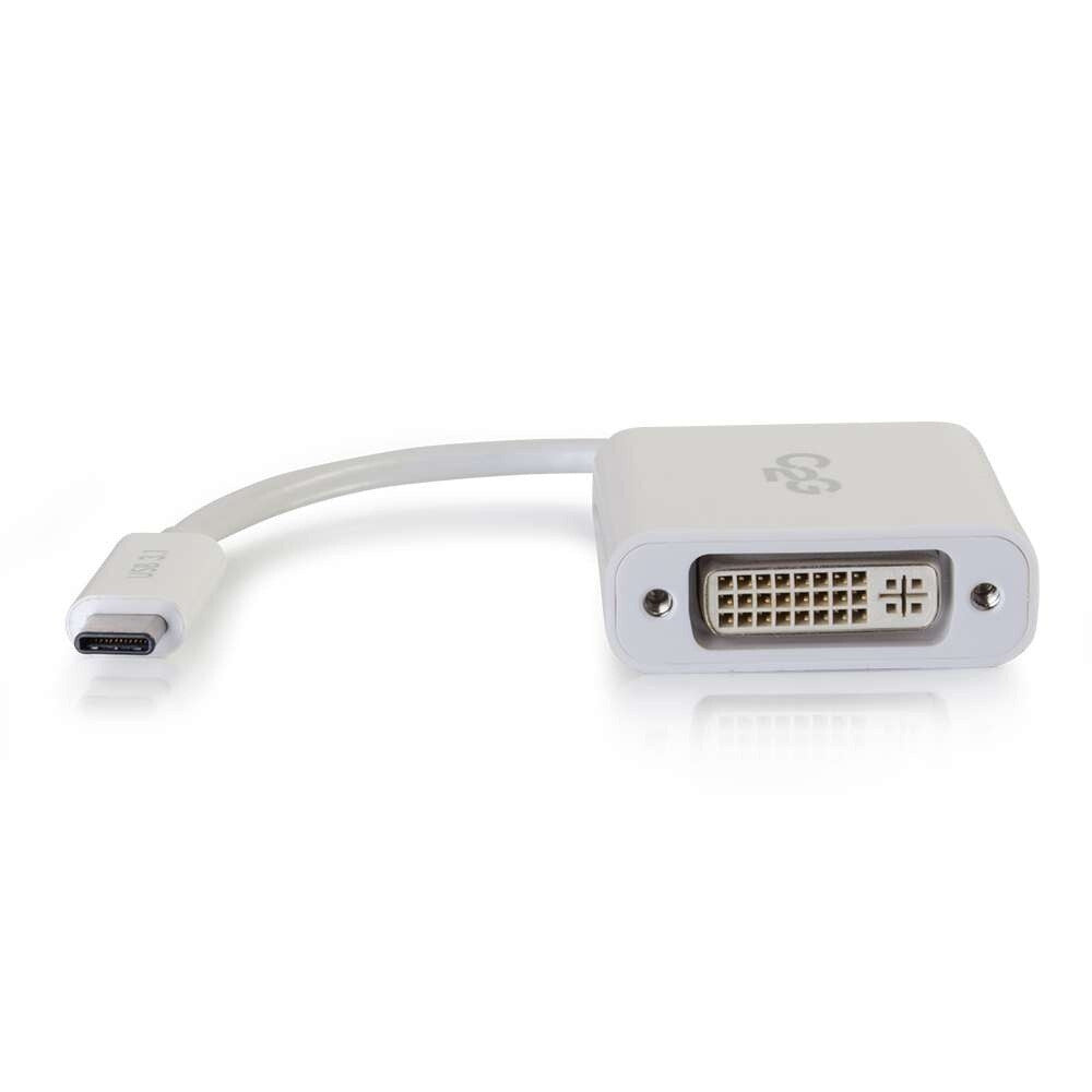 C2G USB-C® To DVI-D Video Adapter Converter - White - LIMITED AVAILABILITY