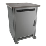 Middle Atlantic Forum ForumTM Side Cart Rack, 16RU, 27" Deep, Wilsonart® Asian Night, Graphite Powdercoat, Charcoal Gray Felt