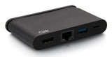 C2G USB-C 4-in-1 Compact Dock with HDMI, USB-A, Ethernet, and USB-C Power Delivery up to 100W - 4K 30Hz