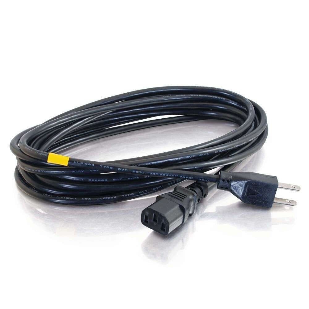 C2G 25ft (7.6m) 18 AWG Universal Power Cord (NEMA 5-15P to IEC320C13)