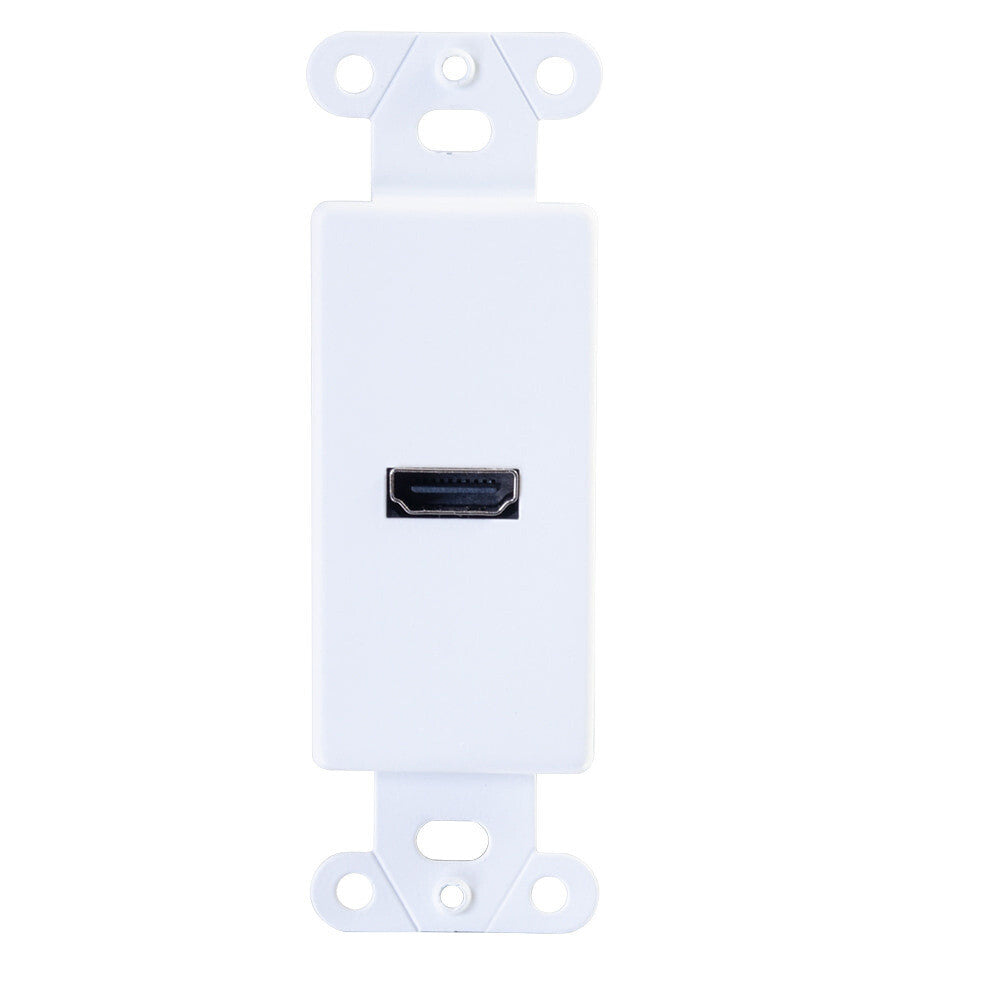 C2G HDMI Pass Through Decorative Wall Plate - White