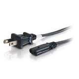 C2G 6ft (1.8m) 18 AWG 2-Slot Non-Polarized Power Cord (NEMA 1-15P to IEC320C7)