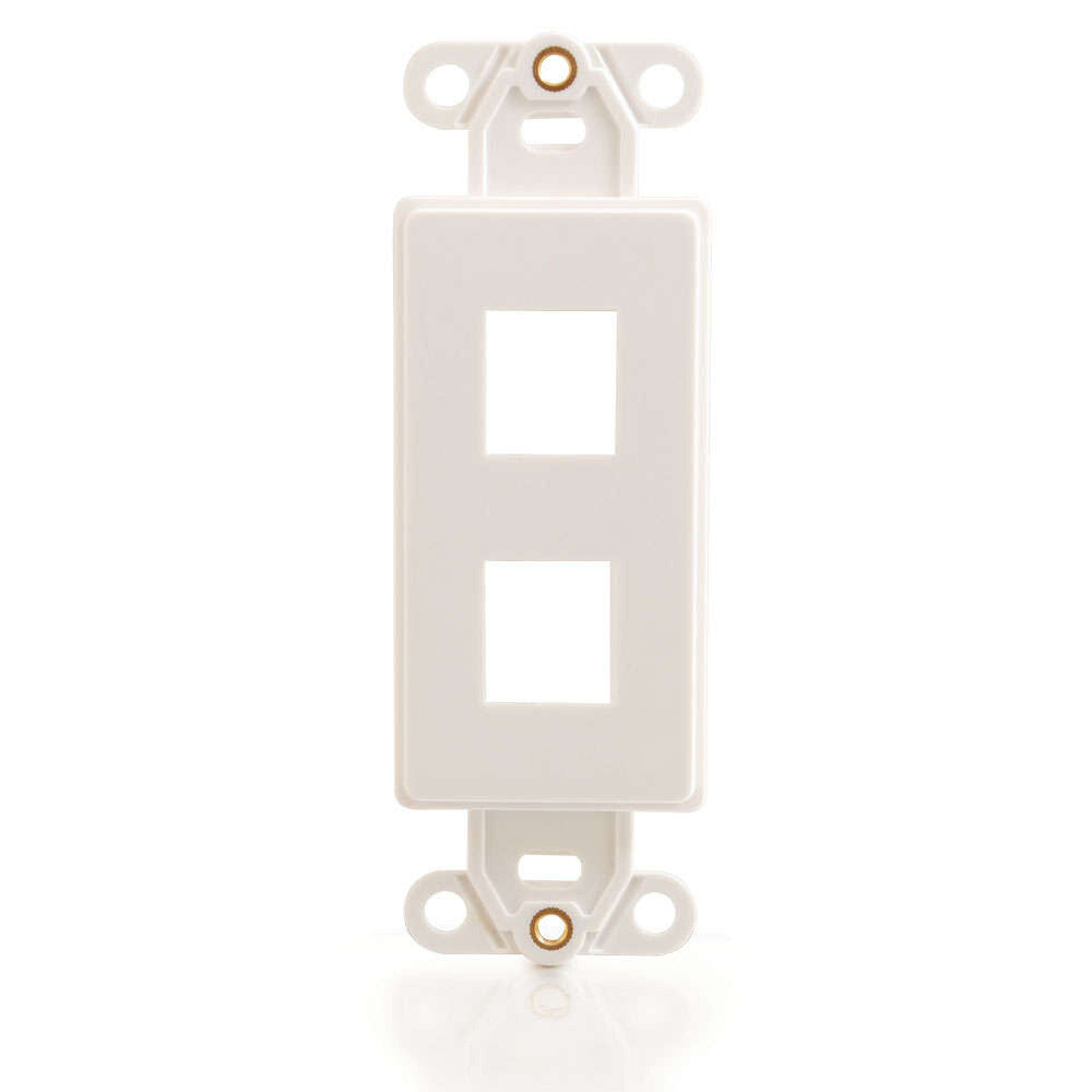 C2G Two Port Keystone Wall Plate - White