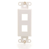 C2G Two Port Keystone Wall Plate - White