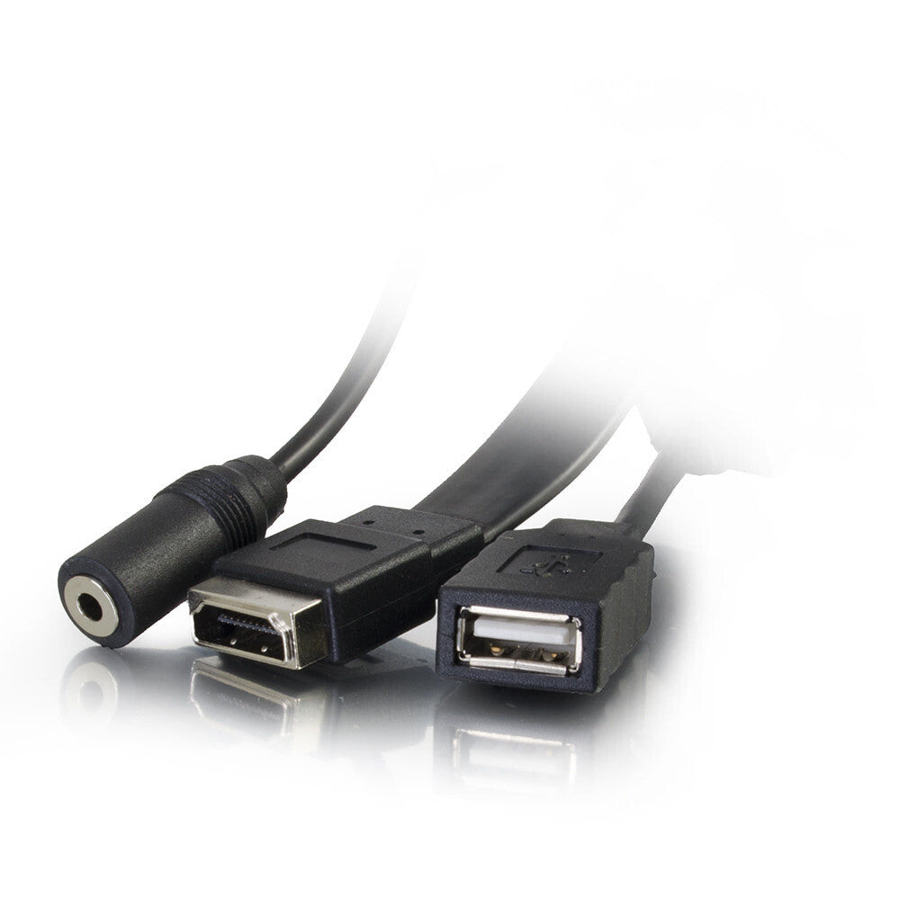 C2G HDMI, VGA, 3.5mm Audio and USB Pass Through Single Gang Wall Plate - Aluminum