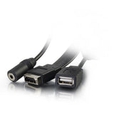 C2G HDMI, VGA, 3.5mm Audio and USB Pass Through Single Gang Wall Plate - Aluminum
