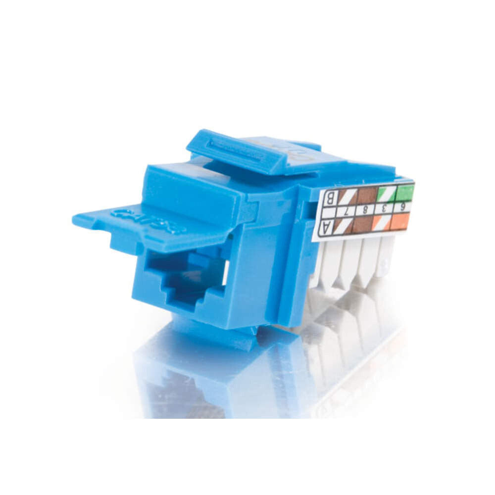 C2G 90° Cat5E RJ45 UTP Keystone Jack - Blue