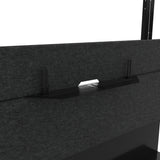 Chief Tempo Floor Support Mount and Frame, Black Powdercoat, Wood Door Kit in Wilsonart® Asian Night HPL with Black Locks