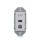 C2G HDMI® HDBaseT + USB-B to A and RS232 Over Cat Extender Single Gang Wall Plate Transmitter to Box Receiver - 4K 60Hz (TAA compliant)