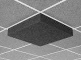 Middle Atlantic Nivo Acoustic Ceiling Tile with 3 inch Drop Profile in Silver Gray, 3 inch Drop, 9/16" Layin