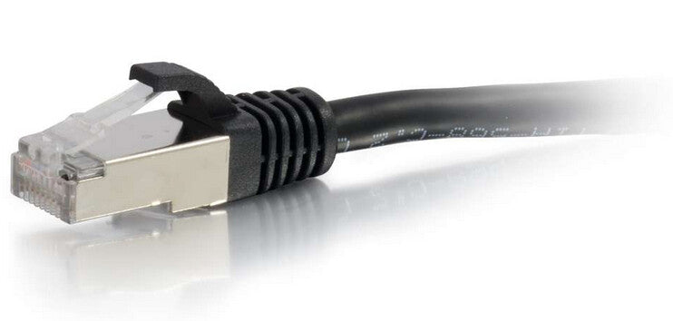 C2G 6" Cat6 STP networking cable Black 0.15 m U/FTP (STP)