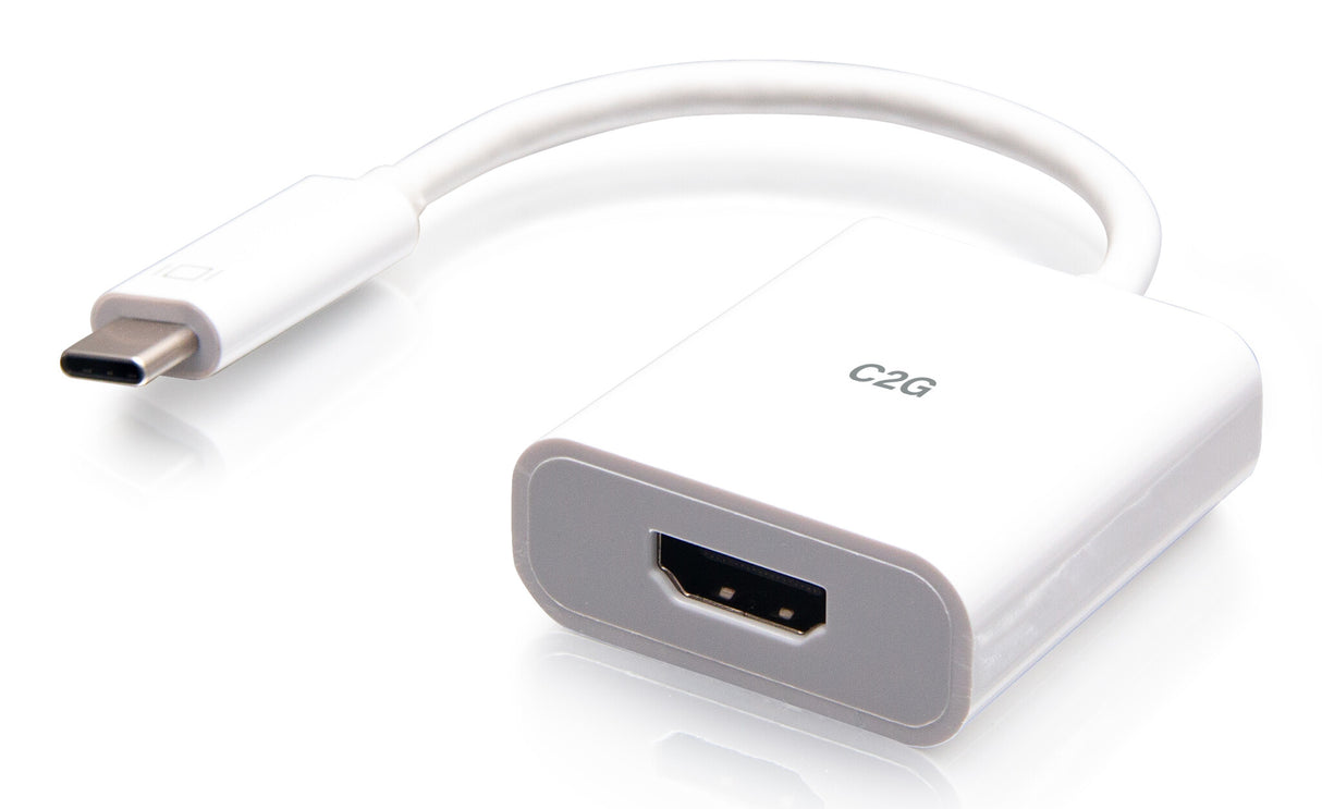 C2G USB-C to HDMI Audio/Video Adapter Converter - 4K 60Hz - White