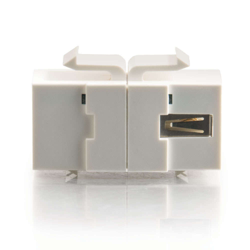 C2G Snap-In USB A/B Female Keystone Insert Module - White