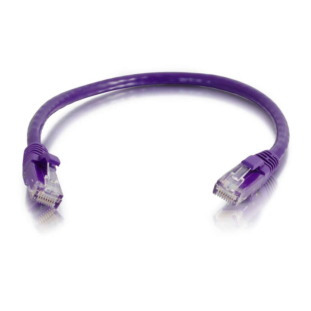 C2G 0.5ft (0.15m) Cat5e Snagless Unshielded UTP Ethernet Network Patch Cable - Purple