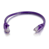 C2G 0.5ft (0.15m) Cat5e Snagless Unshielded UTP Ethernet Network Patch Cable - Purple