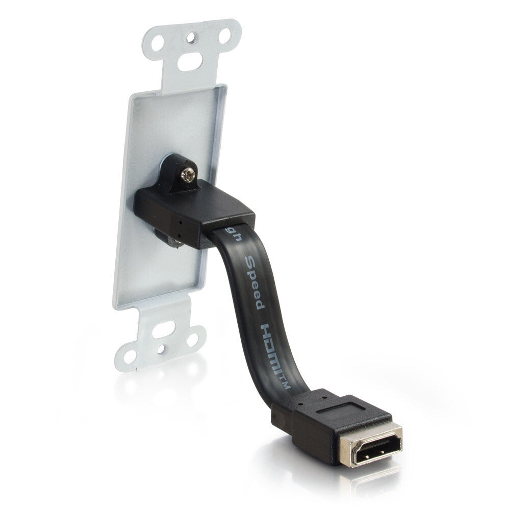C2G HDMI Pass Through Decorative Wall Plate - White