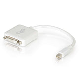 C2G 8in Mini DisplayPortTM Male to Single Link DVI-D Female Adapter Converter - White