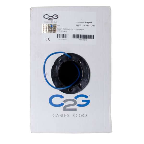 C2G CAT6, 1000ft networking cable Blue 305 m U/UTP (UTP)