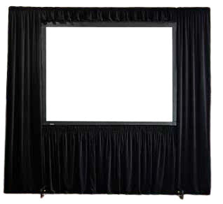 Draper Drapes - 20oz. Velour, 6' x 8', NTSC, Black velour
