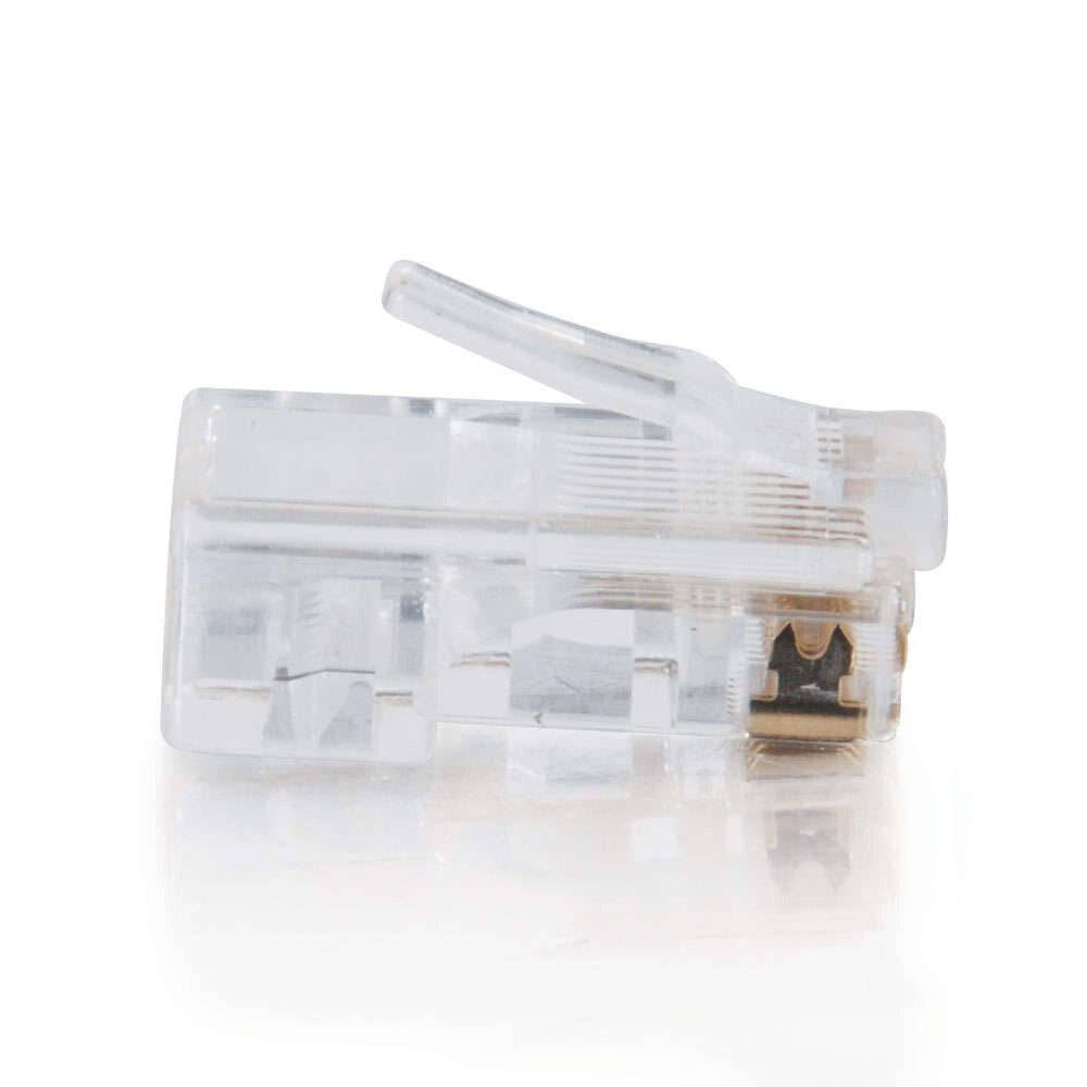 C2G RJ45 Cat5 8x8 Modular Plug for Flat Stranded Cable Multipack - 25 Pack
