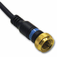 C2G 1.5ft Velocity™ Mini-Coax F-type Cable coaxial cable 0.45 m Blue