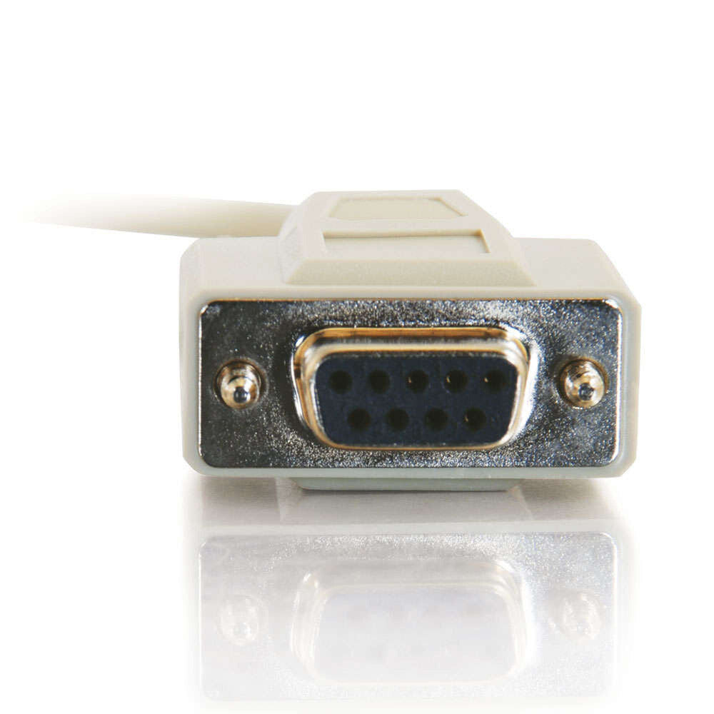 C2G 6ft (1.8m) DB9 F/F Serial RS232 Null Modem Cable - Black