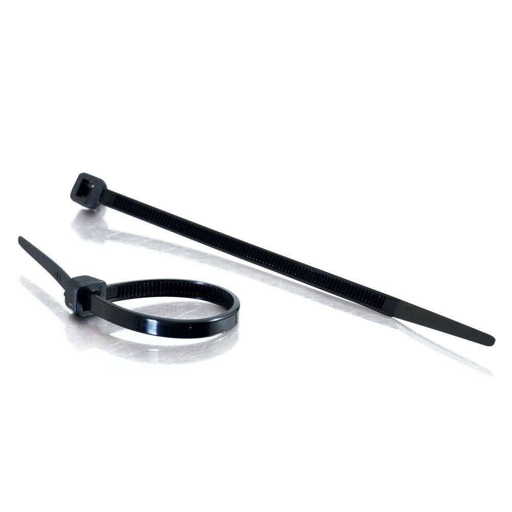 C2G 4in Cable Tie Multipack - 100 Pack - Black