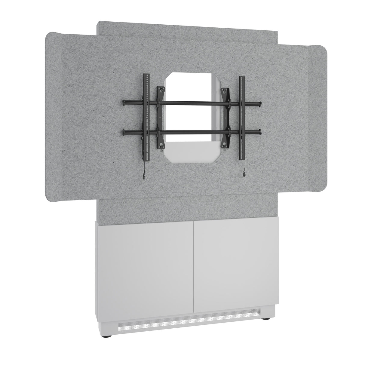 Middle Atlantic ForumTM Floor-to-Wall Mounted 48" (2-Bay) Display Stand for (1) 42" to 55" Display, Light Finish