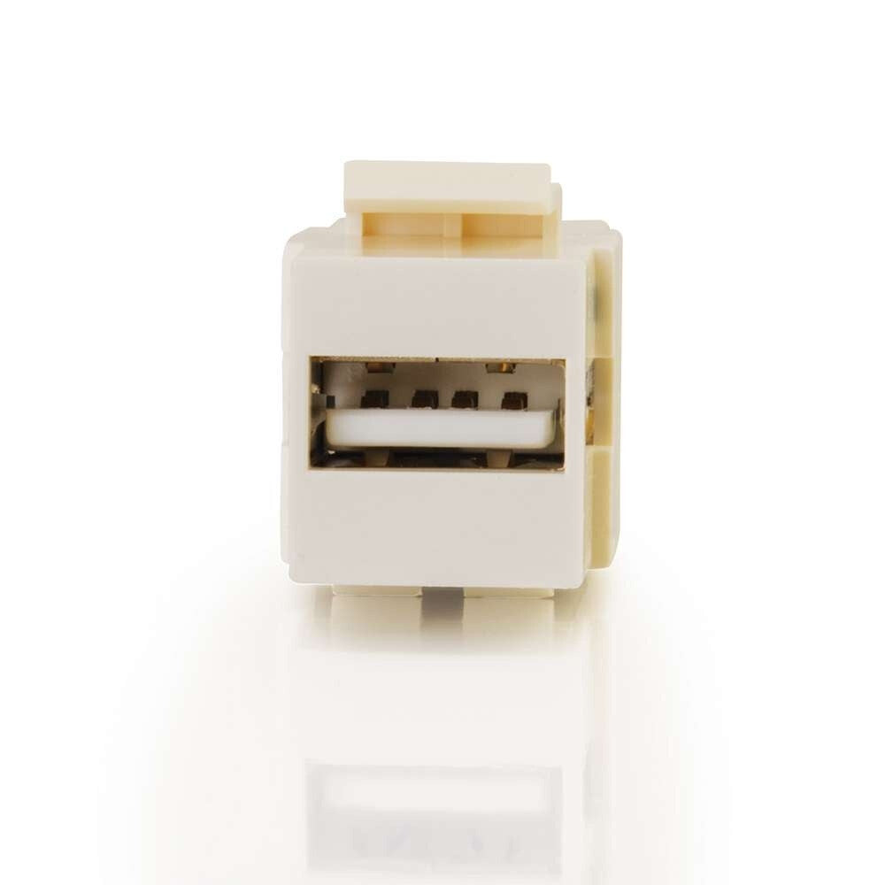 C2G Snap-In USB A/A Female Keystone Insert Module - White
