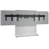 Middle Atlantic ForumTM Free-Standing 66" (3 Bay) Display Stand for (2) 50" to 55" Displays, Light Finish