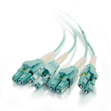 C2G 3m, MTP/4xLC InfiniBand/fibre optic cable MPO Turquoise