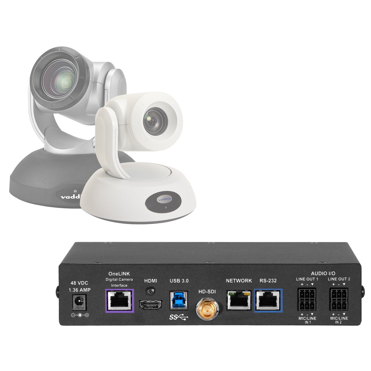 Vaddio Polycom Codec Kit for OneLINK Bridge to HDBaseT Cameras