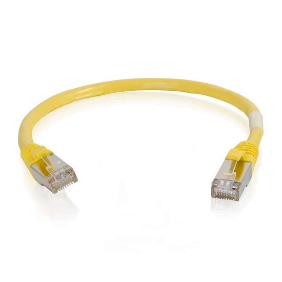 C2G 1ft Cat6 networking cable Yellow 0.3 m S/UTP (STP)