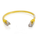 C2G 1ft Cat6 networking cable Yellow 0.3 m S/UTP (STP)