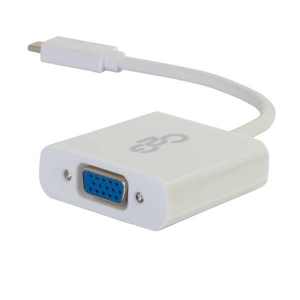 C2G USB-C® to VGA Video Adapter Converter - White