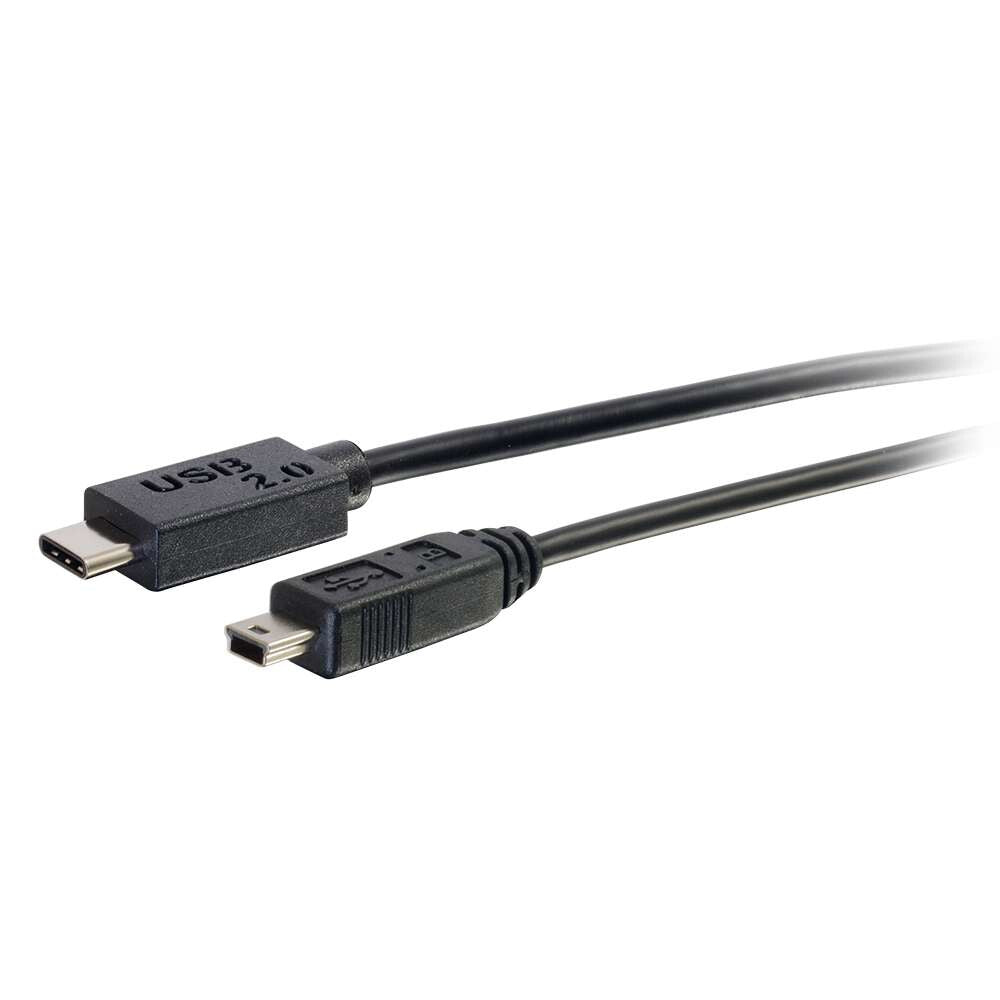 C2G 3ft, USB 2.0 Type C, Mini-USB B USB cable 0.9144 m USB C Black