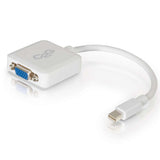 C2G 8in Mini DisplayPortTM Male to VGA Female Active Adapter Converter - White