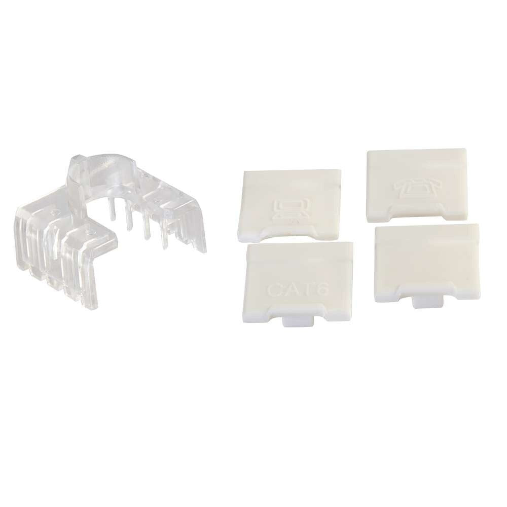 C2G 180° Cat6 RJ45 UTP Keystone Jack - White