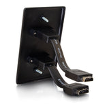 C2G Dual HDMI® Pass Through Single Gang Wall Plate - Black