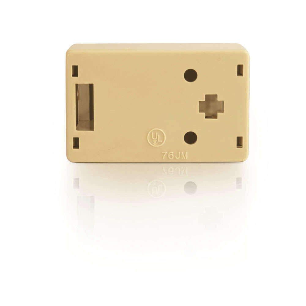 C2G 1-Port Keystone Jack Surface Mount Box - White