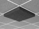 Middle Atlantic Nivo Acoustic Ceiling Tile with 3 inch Drop Profile in Silver Gray, 3 inch Drop, 9/16" Layin