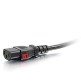 C2G 3ft (0.9m) Locking C14 to C13 10A 250V Power Cord - Black