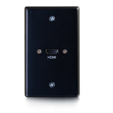 C2G HDMI® Pass Through Single Gang Wall Plate - Black