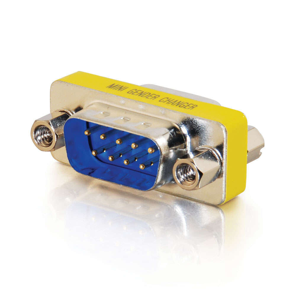 C2G DB9 M/M Serial RS232 Mini Gender Changer (Coupler)