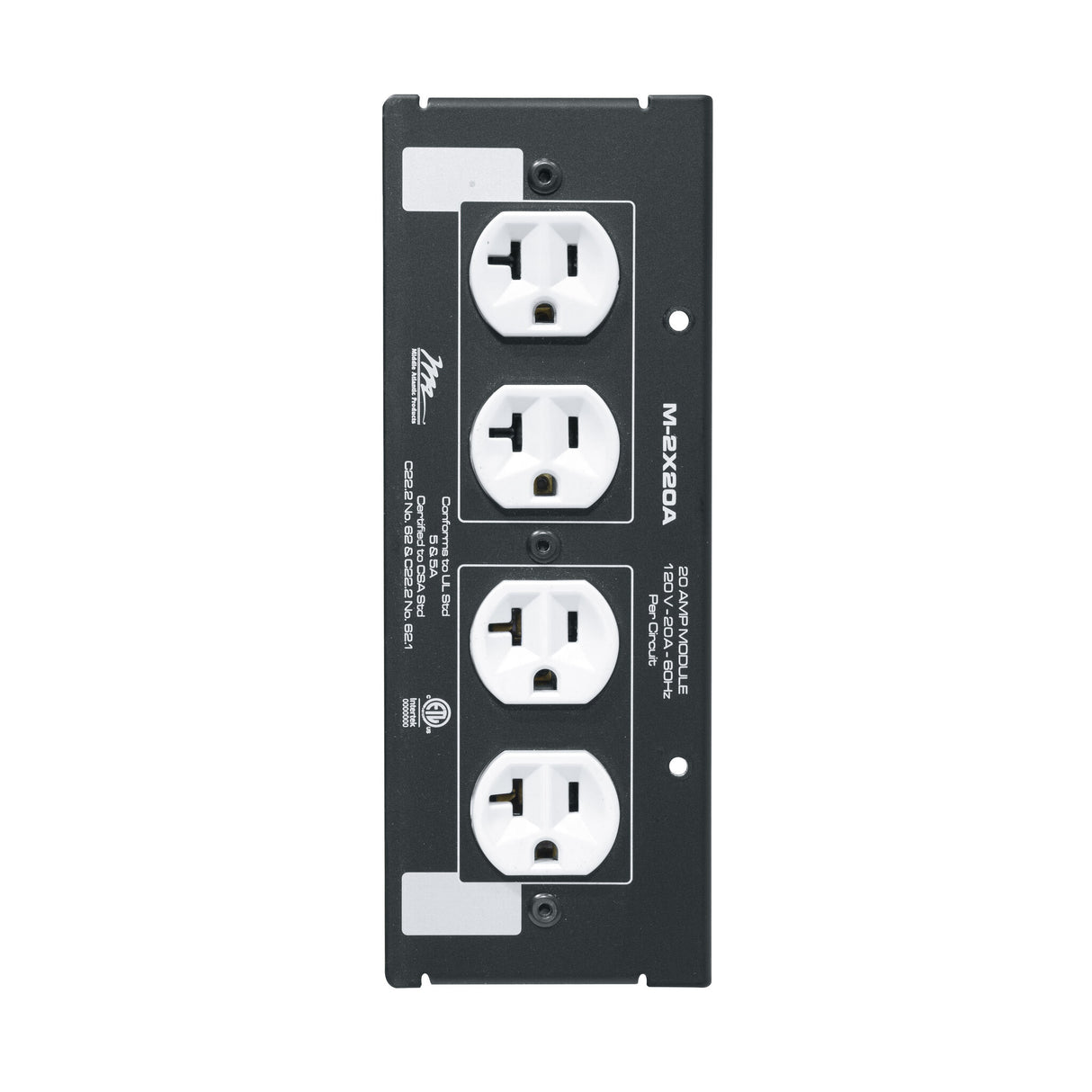 Middle Atlantic M-2X20A power distribution unit (PDU) 4 AC outlet(s) Black