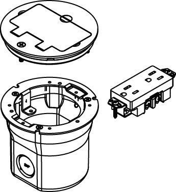 Legrand 862TGFI Wiremold socket-outlet Brass